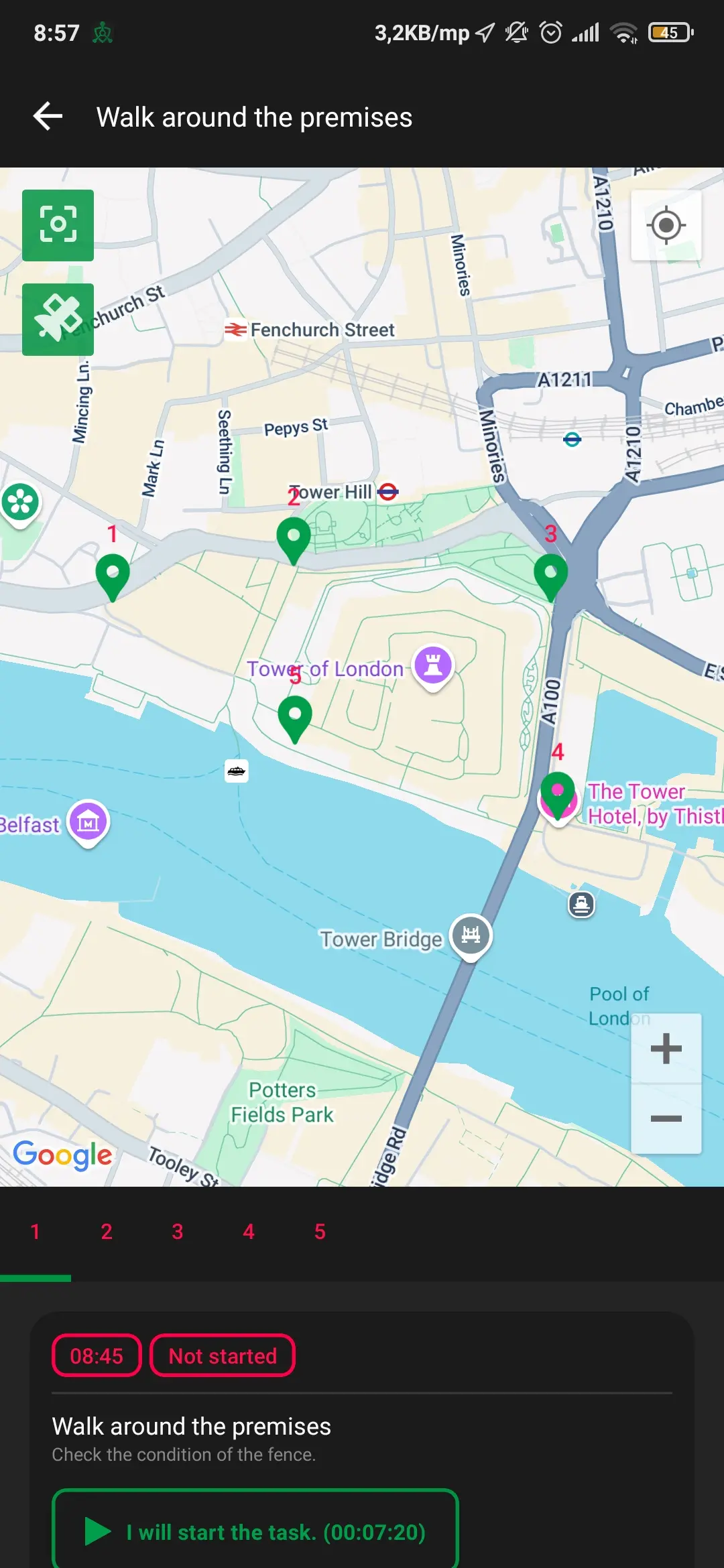 Mobile Patrol Route Tracking | Trinity Guard Security App
