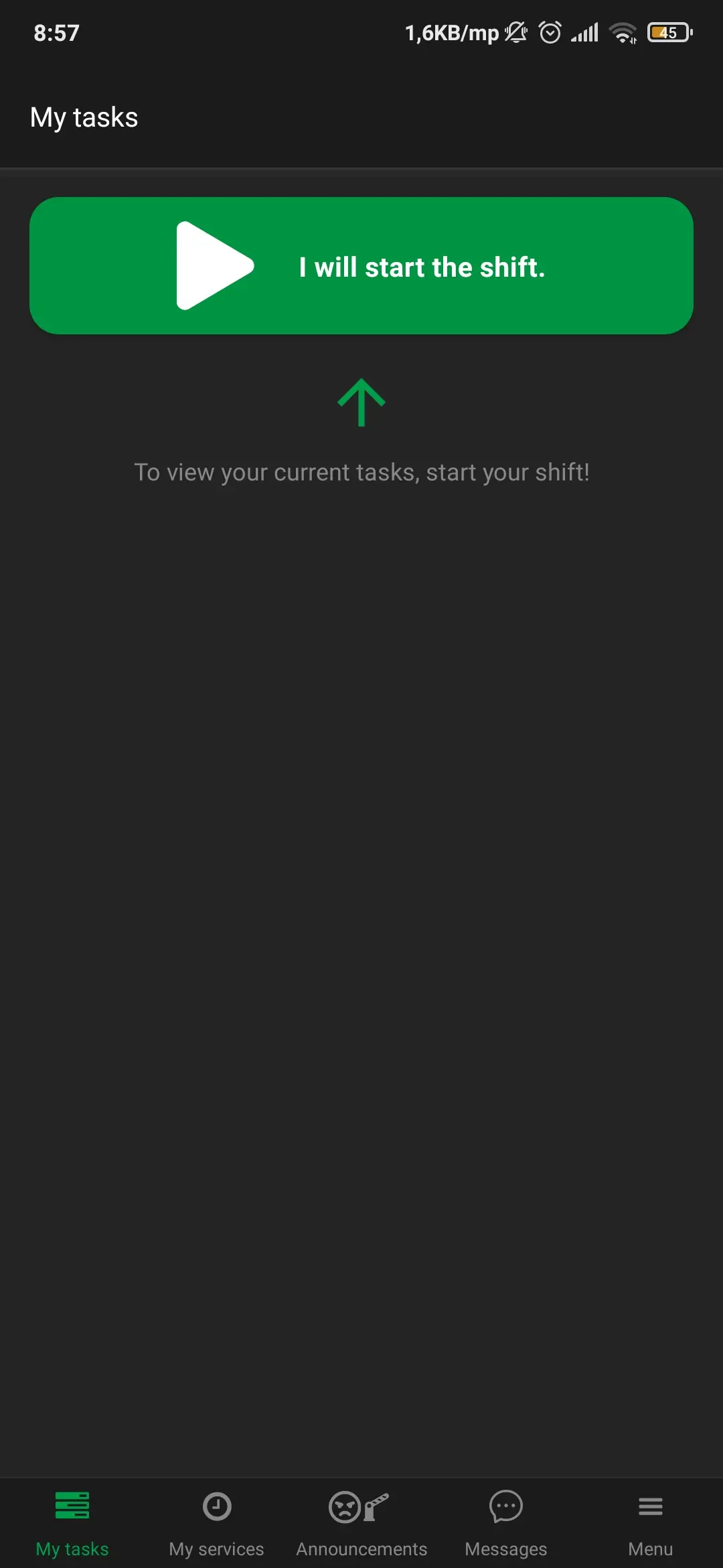 Start Security Shift Easily | Trinity Guard Mobile Application