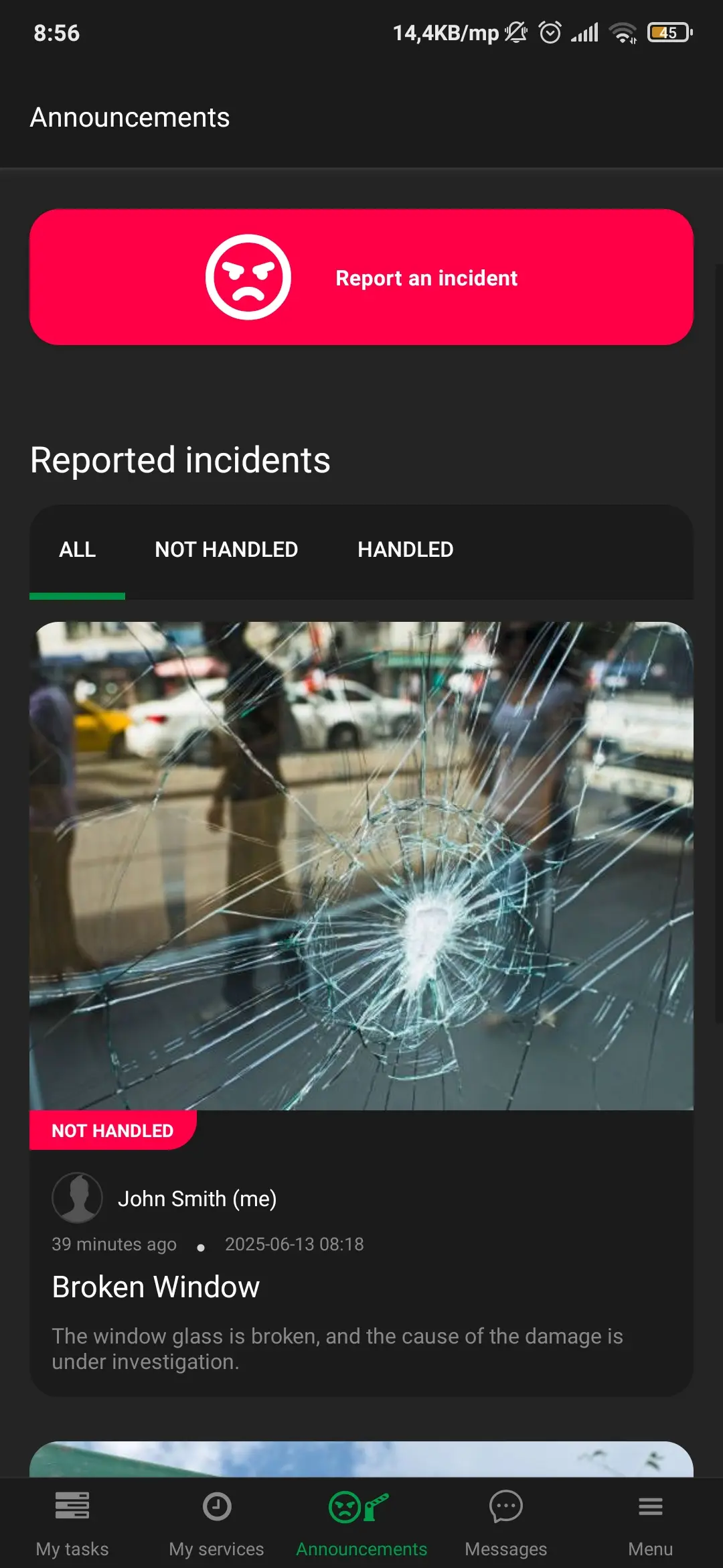 Incident Reporting and Evidence Photo List | Trinity Guard Security App